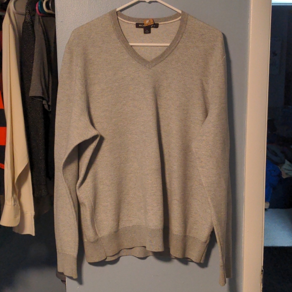 Gray V-neck Sweater by Michael Kors